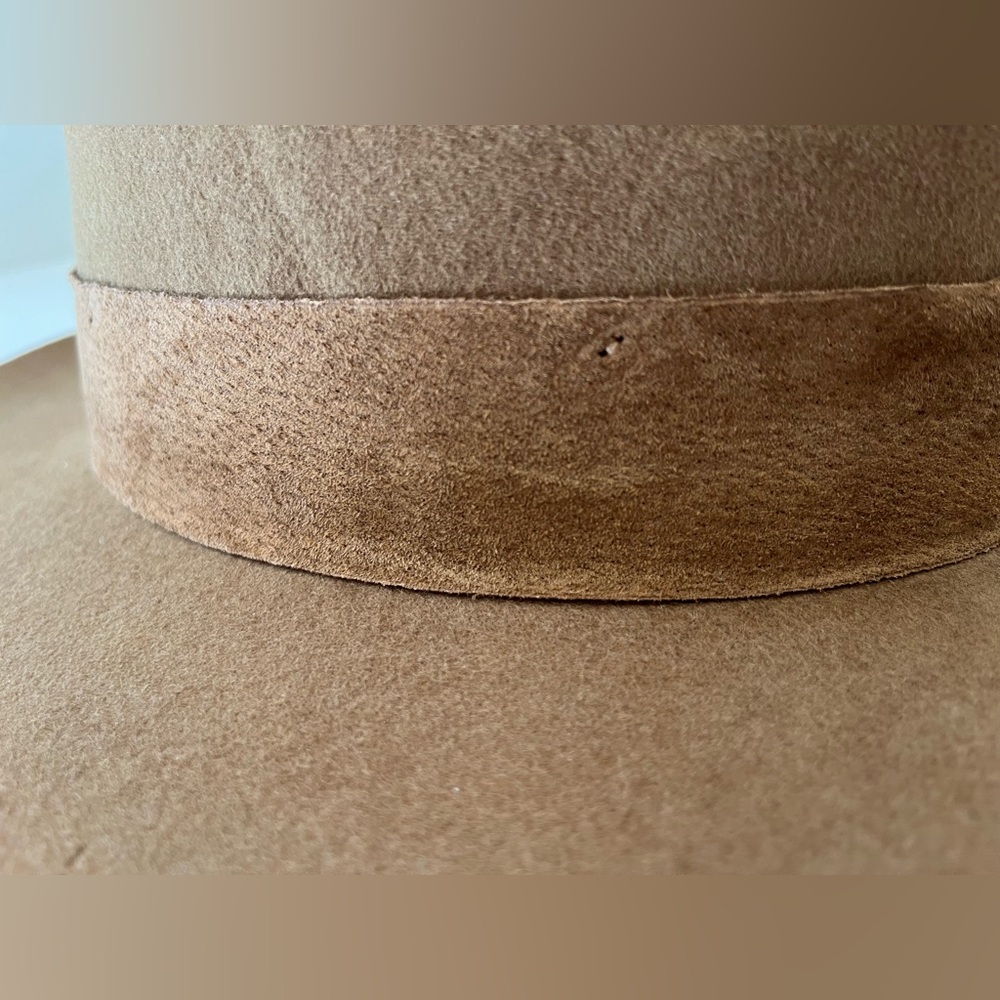 NWT Wyeth Tan Fedora Hat 100% wool - Picture 2 of 11